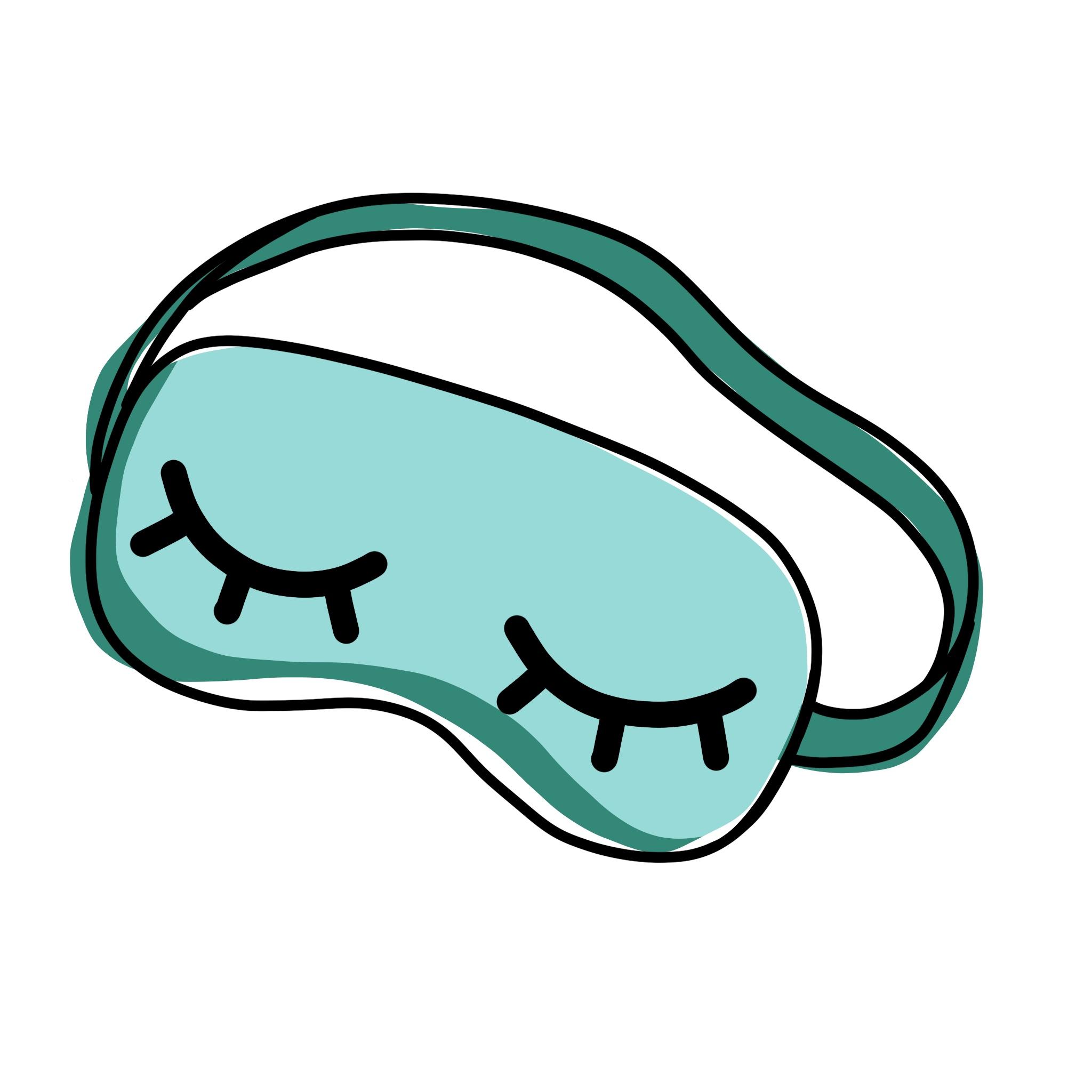 illustration of an eye mask for sleep