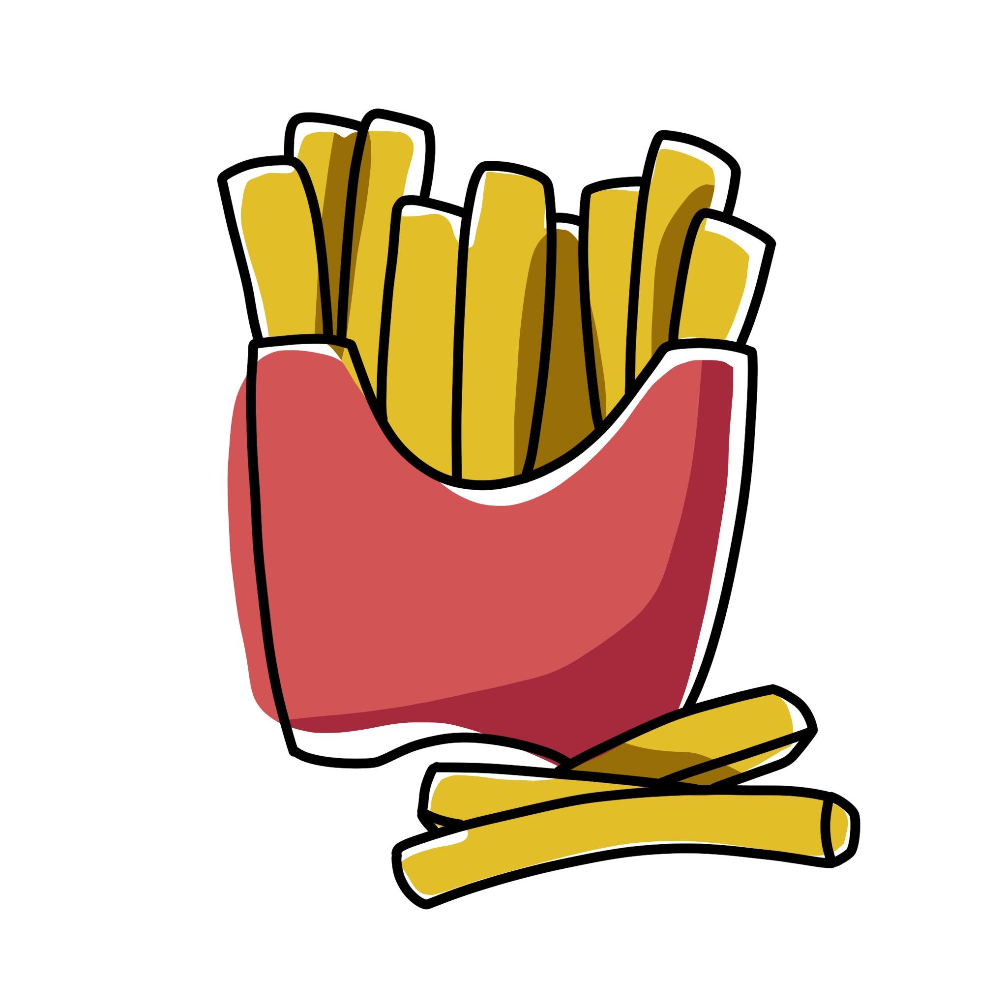 illustration of french fries